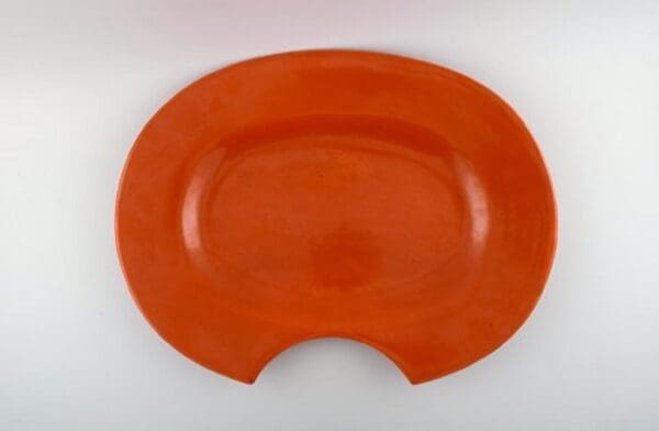 Bjorn Wiinblad. 'Figaro' XXL Rasierschale / Wanddekoration in Orange