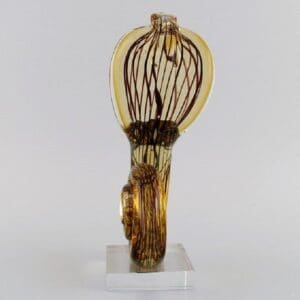 Einzigartige Murano Skulptur aus mundgeblasenem Kunstglas. Kobra Schlange. 1960er Jahre