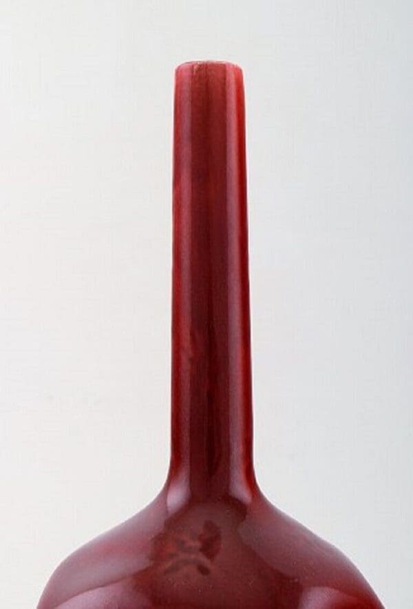 Frühe glasiert Fayence-Vase mit schmalem Hals von Rörstrand, Schweden