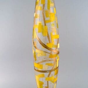 Große Bodenvase aus mundgeblasenem Kunstglas, 1960er Jahre
