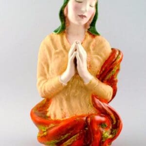 Keramos Wien, Porzellanfigur einer betenden Frau, wunderschön gefertigt circa 1940