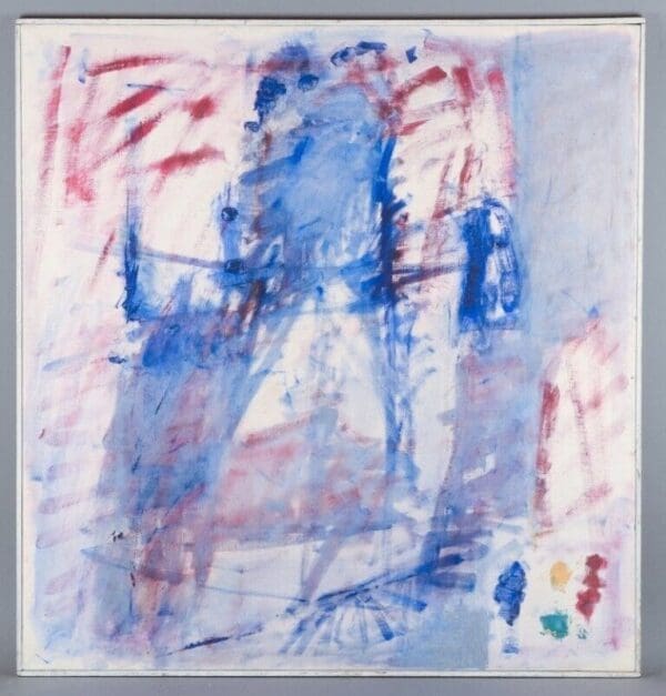 Öl auf Leinwand von einem unbekannten Künstler. Abstrakte Komposition, ca. 1980