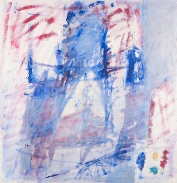 Öl auf Leinwand von einem unbekannten Künstler. Abstrakte Komposition, ca. 1980 Öl auf Leinwand von einem unbekannten Künstler. Abstrakte Komposition, ca. 1980