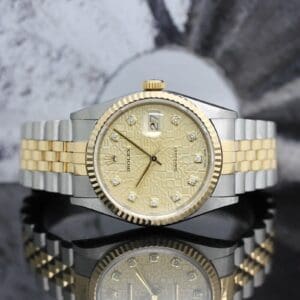 Rolex Datejust in Edelstahl/Gelbgold, Referenz: 16233, inklusive Rolex Box und Papieren aus dem Jahr 1999